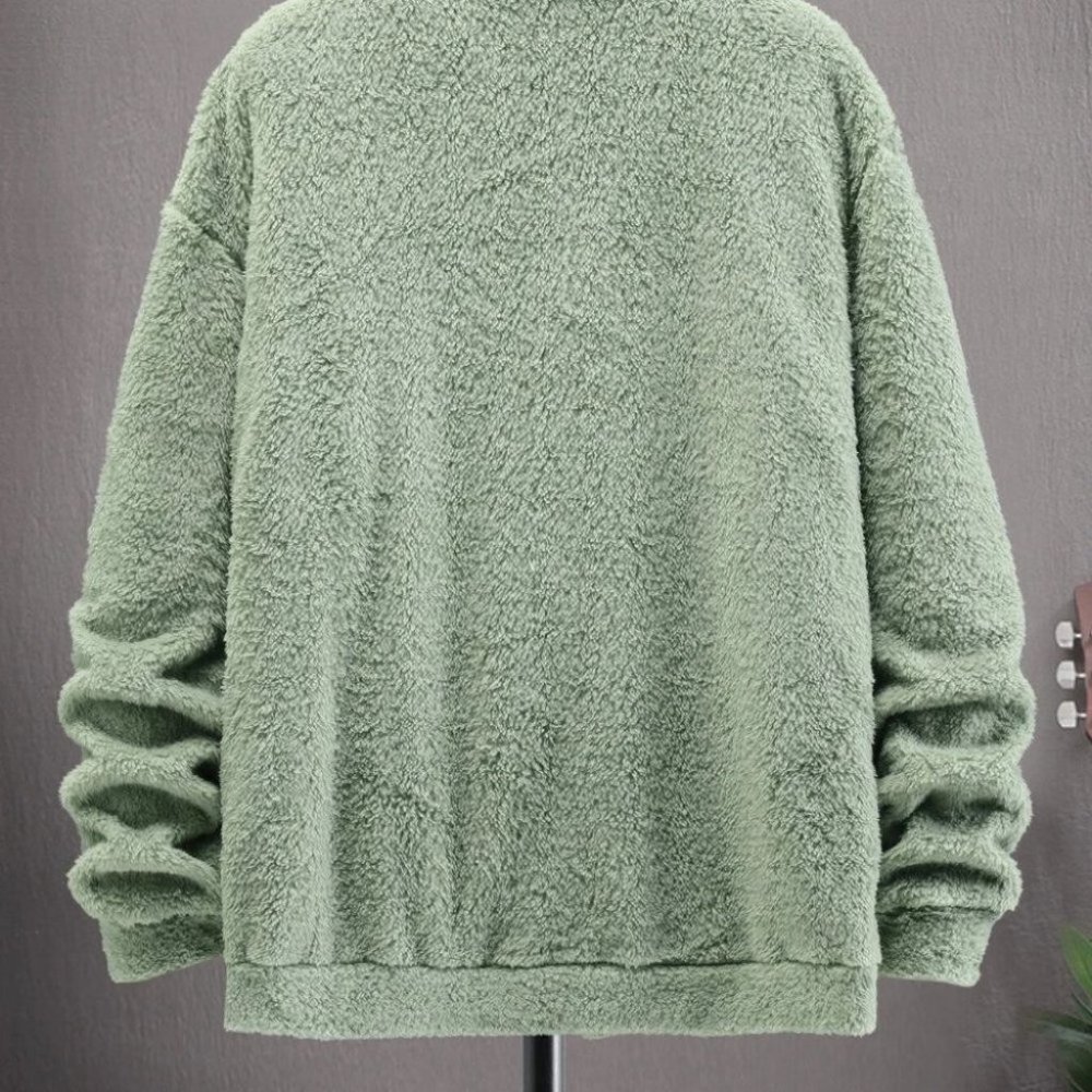 Green Mens Teddy Jacket - Picture 4 of 7